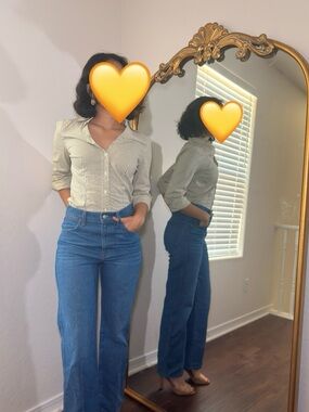 Reformation Zenia Cowboy High Rise Straight Jeans